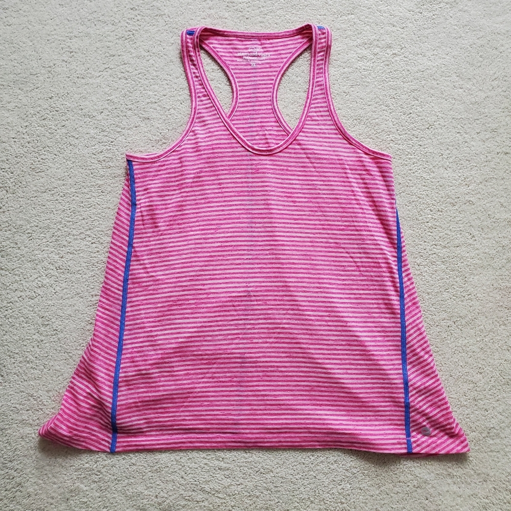 Vineyard Vines Performance Pink Striped Racerback Tank szXS
